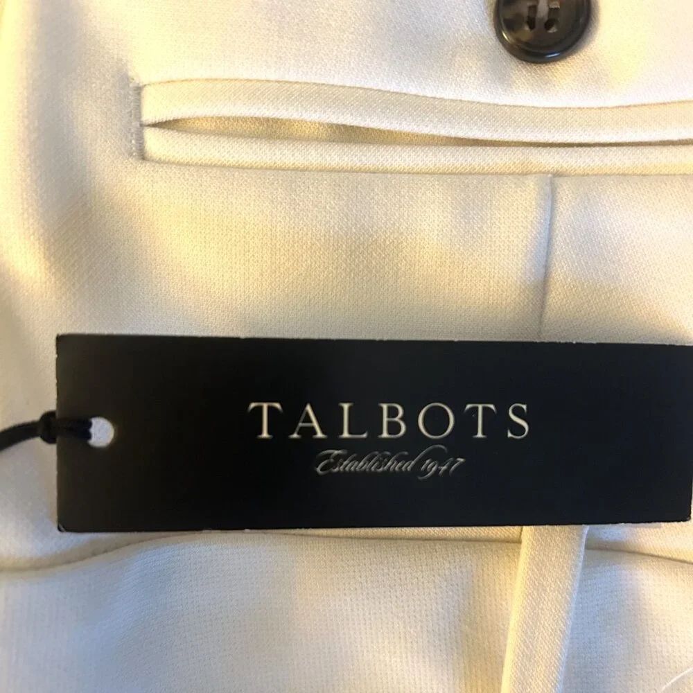 NWT Women's Talbots Curvy Pants, Off White - Picture 3 of 5